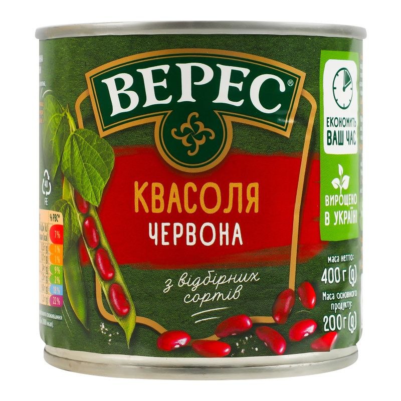 Квасоля червона Верес з/б 400г